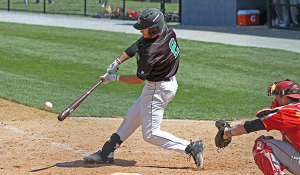 Copyright 2017; Wilmington University. All rights reserved. File photo of Rocky Ferrier from 2016, who went 4-for-5 against SCSU and knocked in the go-ahead RBI against Molloy on Friday.