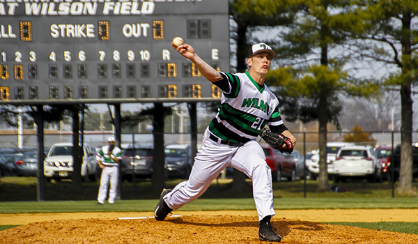 Copyright 2017; Wilmington University. All rights reserved. Photo of starting pitcher Nick Grant, taken by Darrin Pratz.