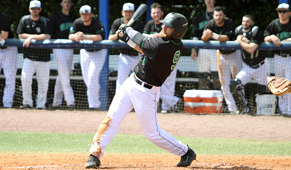 Copyright 2017; Wilmington University. All rights reserved. File photo of Julian Kurych who went 2-for-3 with two doubles in game one before hitting a solo homer in game two against Philadelphia.