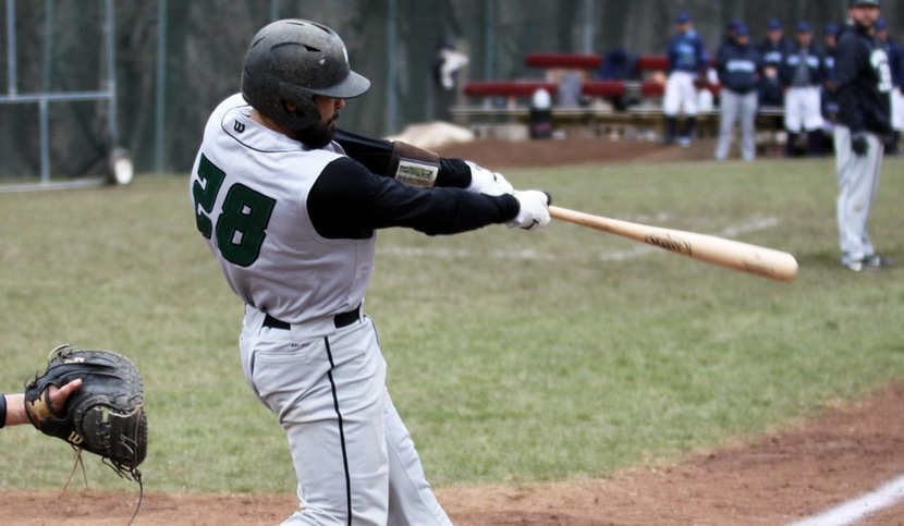 Copyright 2018; Wilmington University. All rights reserved. File photo of Nick Macey who batted 2-for-3 in game two against Felician. Taken by Dan Lauletta on March 28, 2018 at Jefferson.