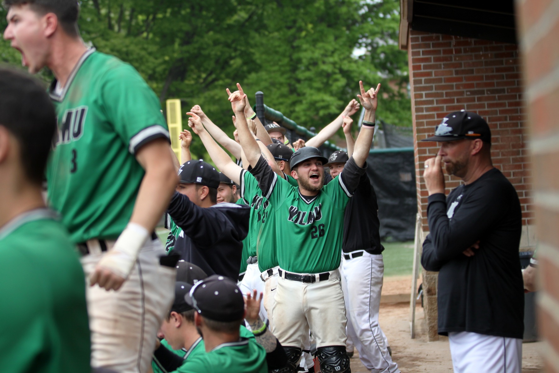 Copyright 2019; Wilmington University. All rights reserved. Photo by Dan Lauletta. May 17, 2019 vs. Franklin Pierce. NCAA DII East 1 Regional Tournament in Garden City, N.Y.
