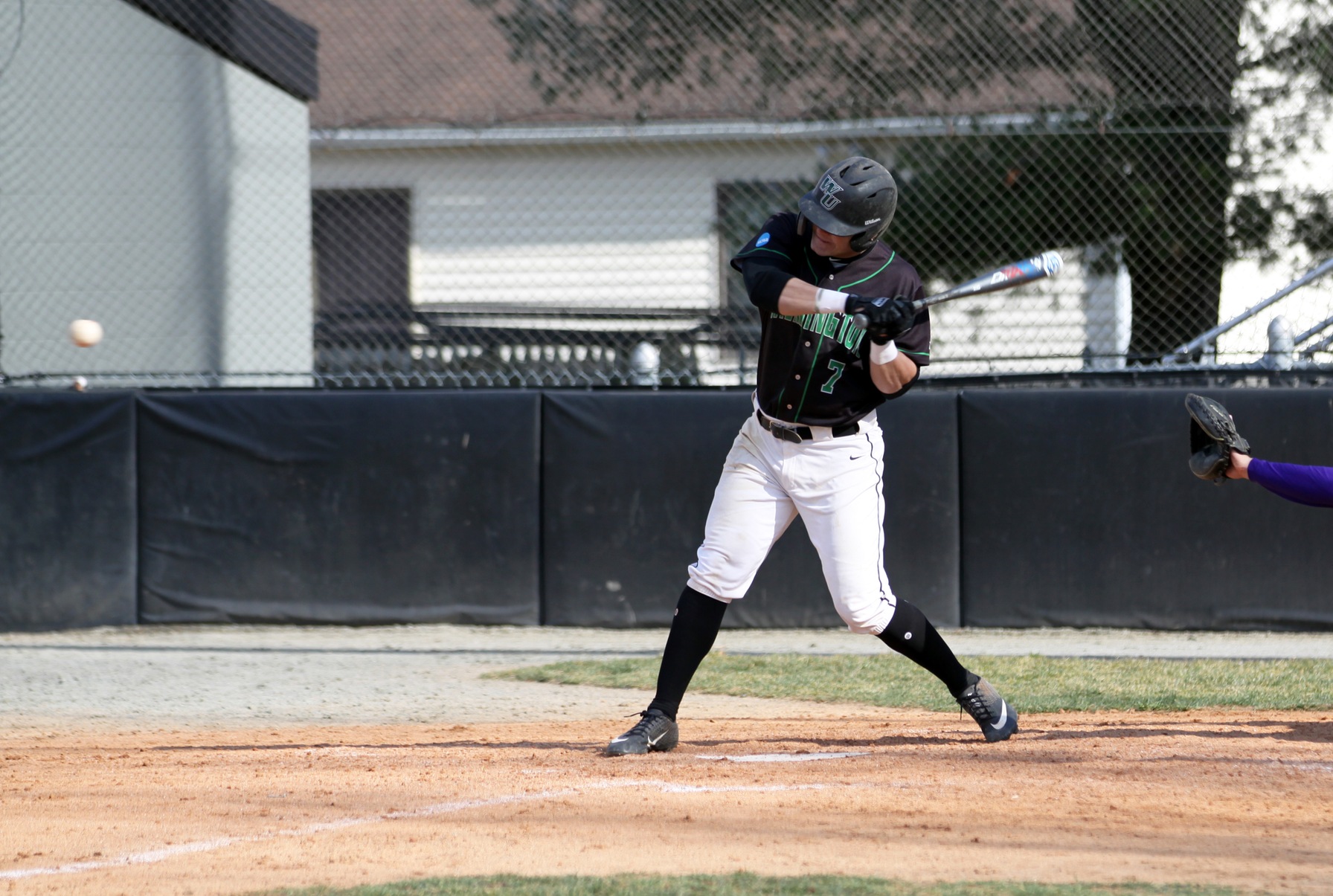 Copyright 2019; Wilmington University. All rights reserved. Photo of Kendall Small who had two RBI in game one on Saturday against Bridgeport. Photo by Dan Lauletta. March 16, 2019 vs. Bridgeport.
