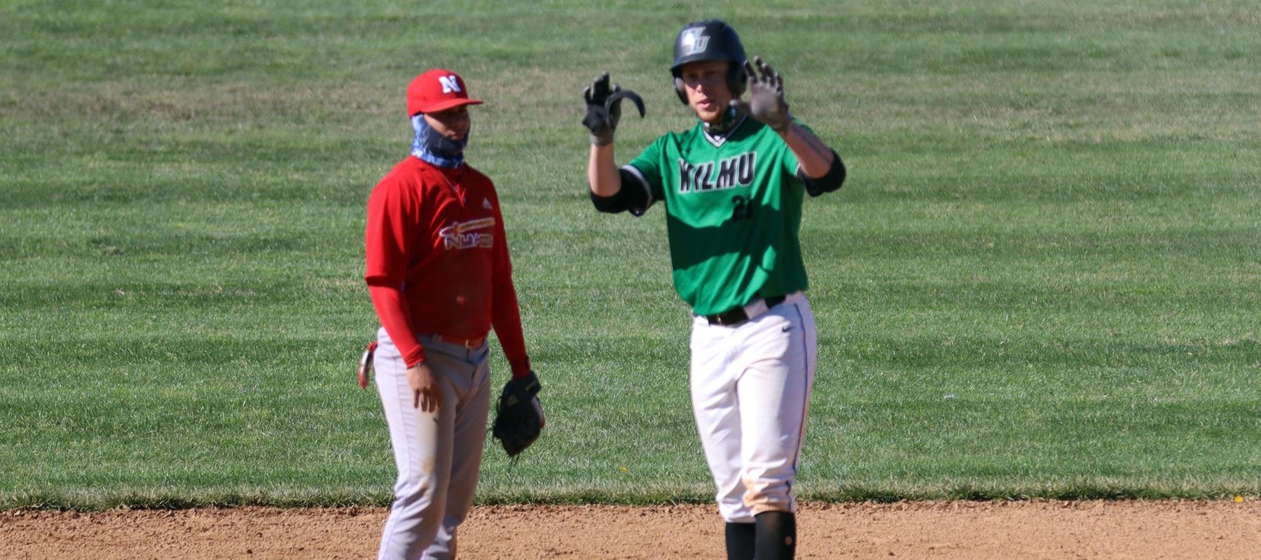 Copyright 2021; Wilmington University. All rights reserved. Photo by Dan Lauletta. April 13, 2021 vs. Nyack at Wilson Field.