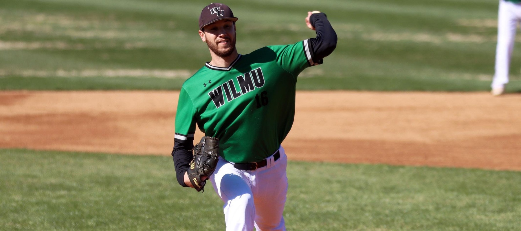 File photo of Matt Boyko who went 6 IP and only allowed two runs on four hits while striking out 5 in the win over Goldey-BEacom. Copyright 2023; Wilmington University. All rights reserved. Photo by Dan Lauletta. March 30, 2023 vs. Bridgeport.