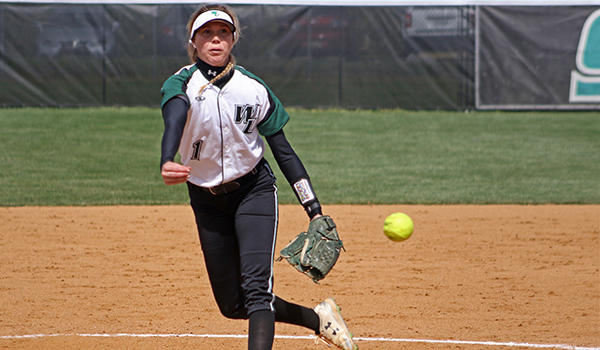 Copyright 2017; Wilmington University. All rights reserved. File photo of game two starter Danielle Bradley, taken by Frank Stallworth.