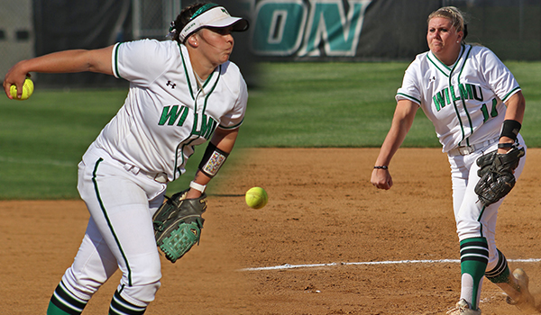 Copyright 2017; Wilmington University. All rights reserved. File photos of Caitlyn Whiteside (left) and Brooklyn Lachette, taken by Frank Stallworth.