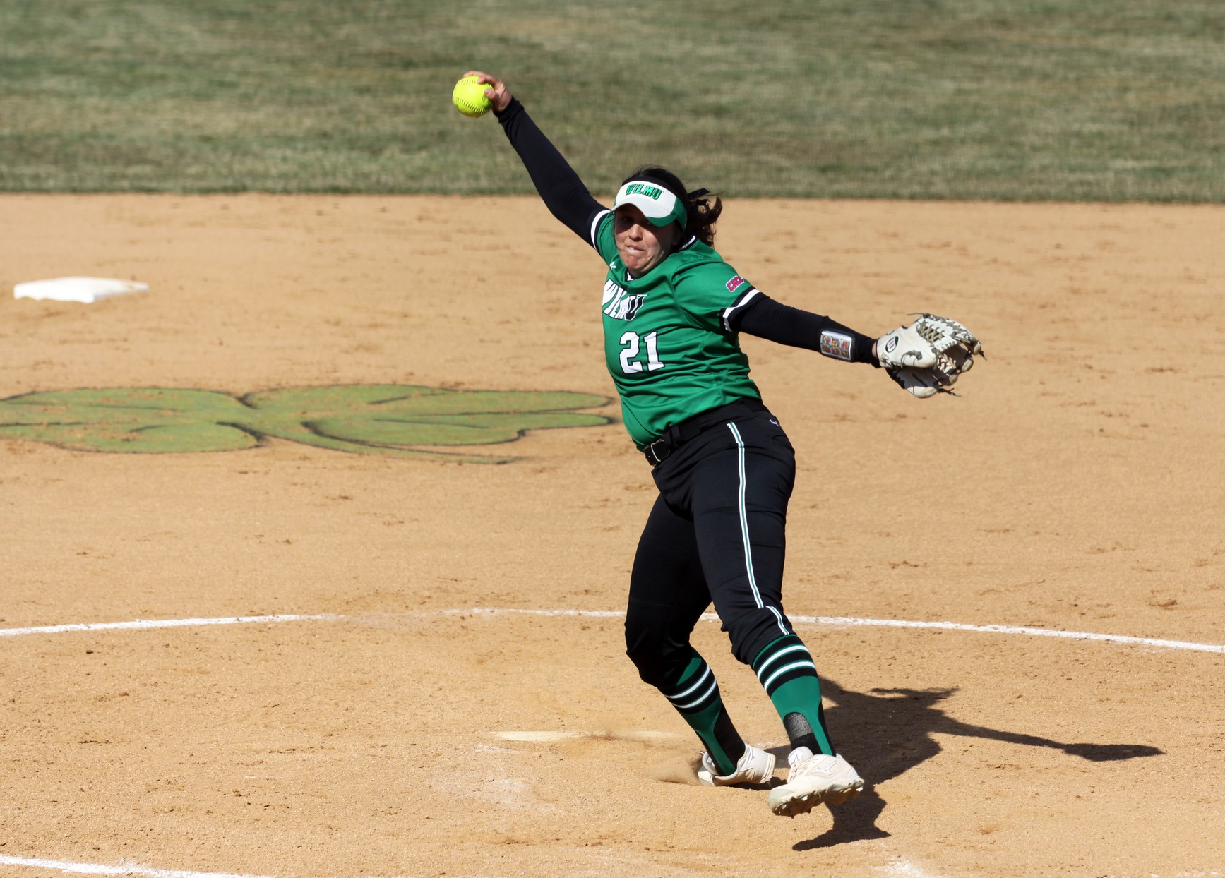 Copyright 2019; Wilmington University. All rights reserved. Photo of Caitlyn Whiteside in game two on Sunday. Photo by Dan Lauletta. March 17, 2019 vs. Pace.
