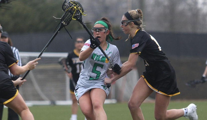 Copyright 2018; Wilmington University. All rights reserved. Photo of Sam Foster who scored two goals and added an assist at Queens, taken by Frank Stallworth vs. Millersville.