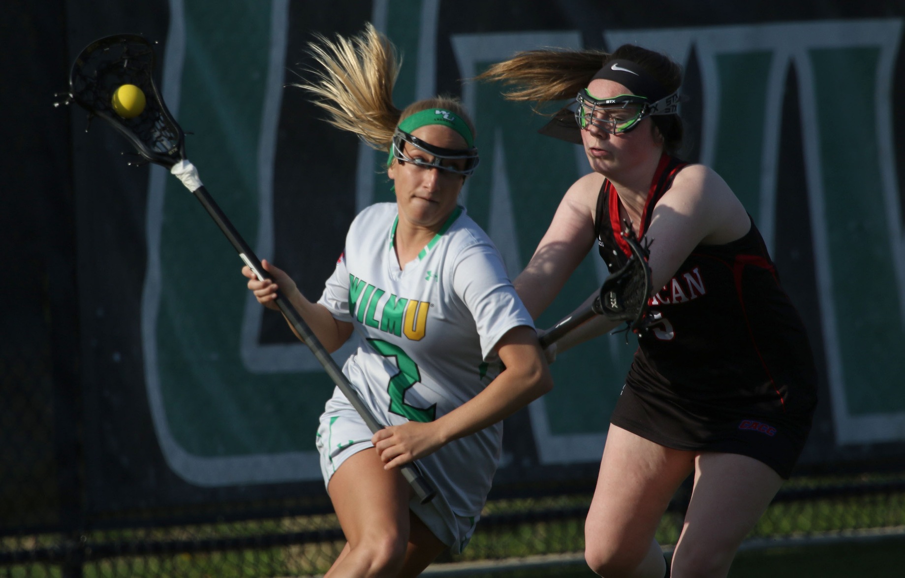 Copyright 2018; Wilmington University. All rights reserved. File photo of Taylor Lambeth who scored two goals at Mars Hill. Photo by Frank Stallworth. April 18, 2018 vs. Dominican.