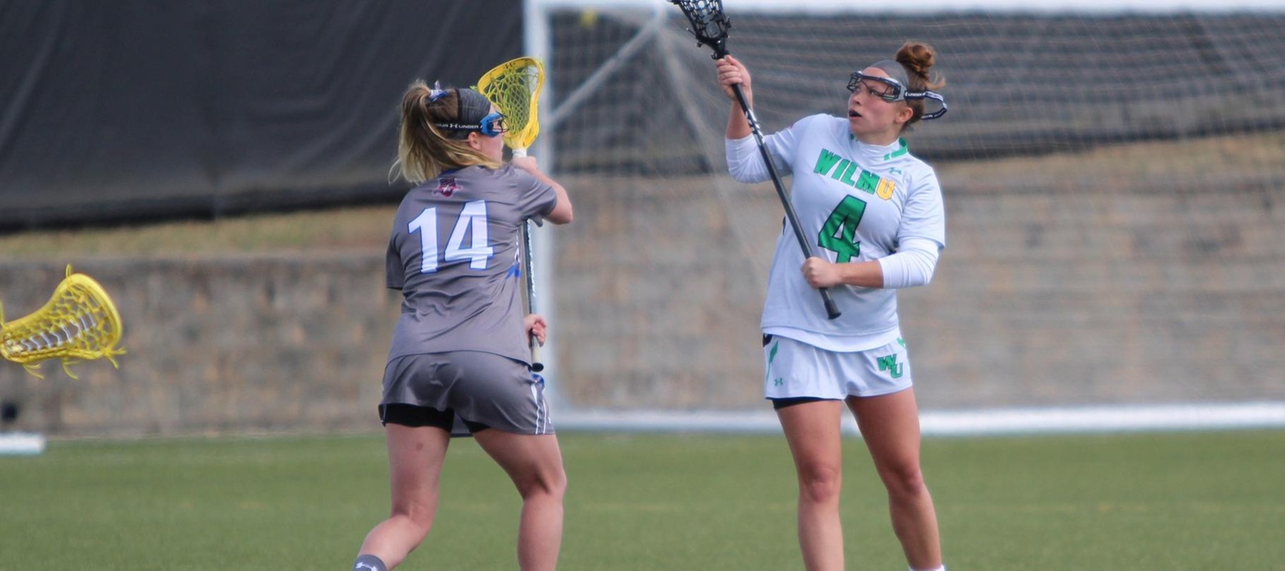 Copyright 2019; Wilmington University. All rights reserved. File photo of Maris Allen who led the Wildcats with five draw controls against Shepherd. Photo by Samantha Kelley. March 16, 2019 vs. #22 NYIT.
