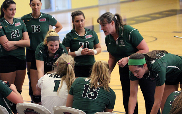 Post Comes Back to Defeat Wilmington Volleyball, 3-2, in CACC Tournament Semifinals
