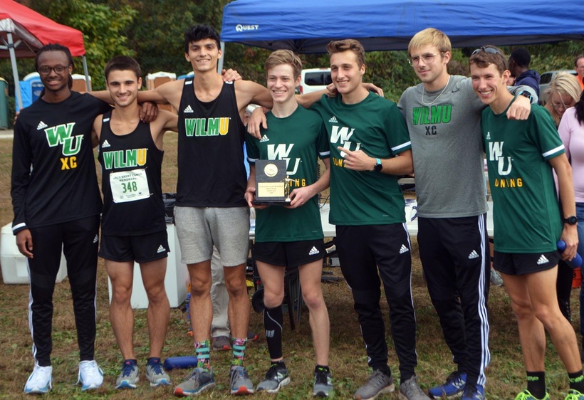 Men's Cross Country Finishes 1st Overall at Jack St. Clair Memorial out of 17 Collegiate teams at the Belmont Plateau. Photo by Kerry Fretz. October 12, 2019.