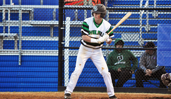 Copyright 2017; Wilmington University. All rights reserved. Photo of Dan Hyatt against Philadelphia as he went 2-for-3 with two doubles and four RBI, taken by Ellen O'Brien (CACC).