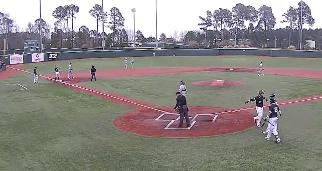 Screenshot following John Mead's two-run triple against Molloy, one of his three hits on the day.