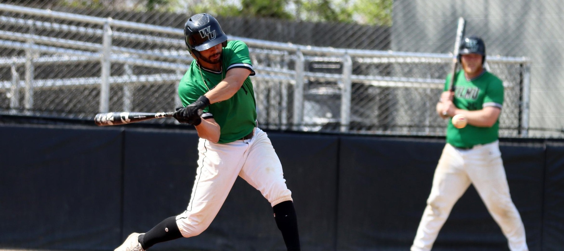 File photo of Nick Nocella who homered and had 3 RBI in game one and another hit in game two at Dominican. Copyright 2023; Wilmington University. All rights reserved. Photo by Dan Lauletta. April 5, 2023 vs. Bloomfield.