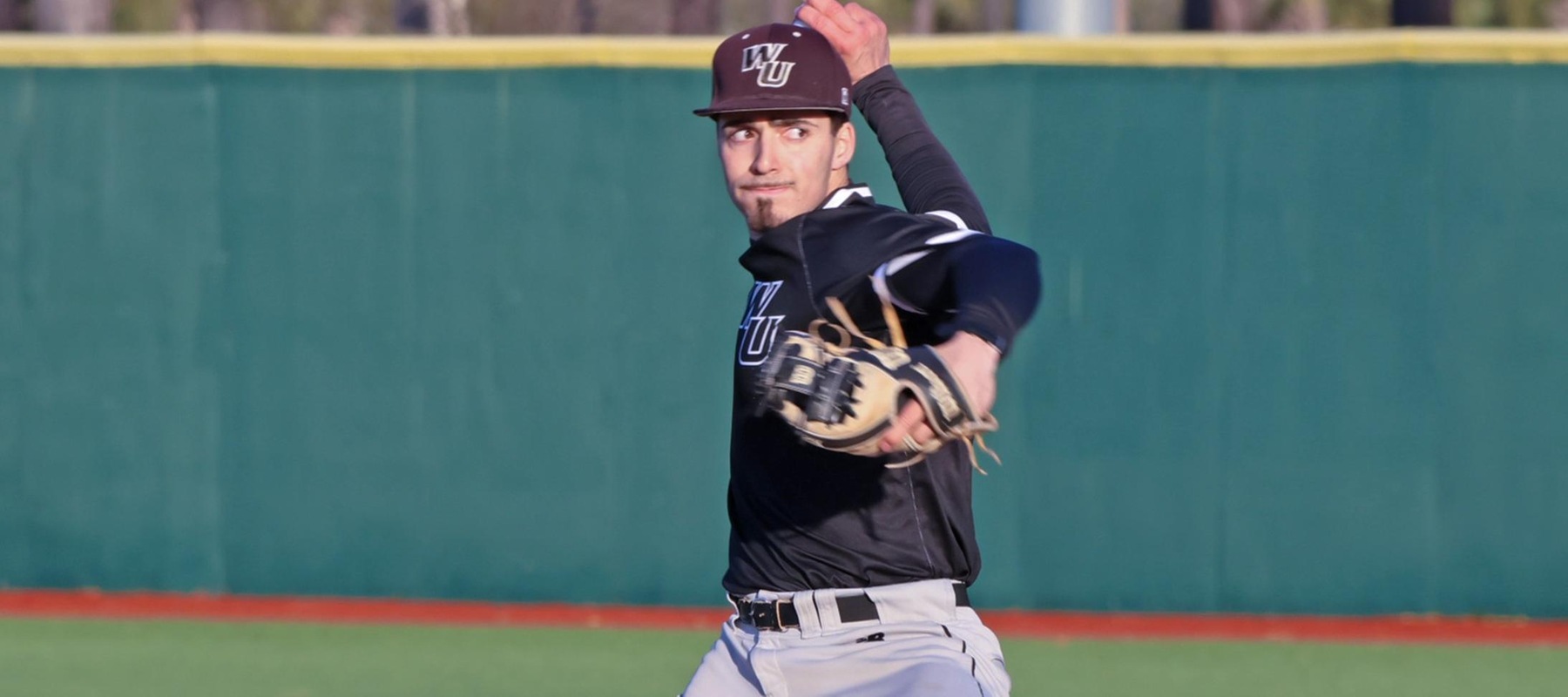 File photo of Xavier Cortez who went 7 innings with 10 strikeouts against IUP. Copyright 2025; Wilmington University. All rights reserved. Photo by Trudy Spence. February 21, 2025 vs. Franklin Pierce in Myrtle Beach, S.C.