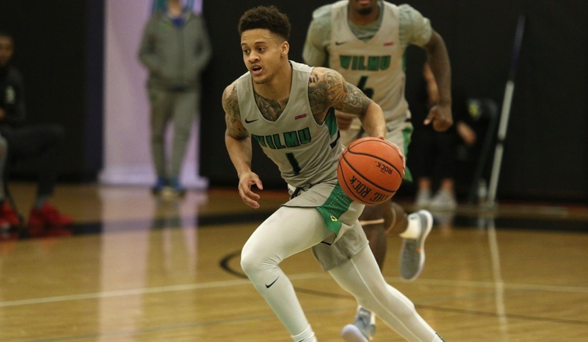 Copyright 2018; Wilmington University. All rights reserved. File photo of Jermaine Head who went for 28 points, nine rebounds, and seven assists at Georgian Court, taken by Frank Stallworth. February 17, 2018 vs. Post.