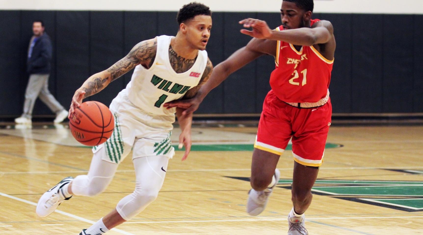 Copyright 2019; Wilmington University. All rights reserved. File photo of Jermaine Head who led the Wildcats with 28 points at Jefferson. Photo by Dan Lauletta. January 22, 2019 vs. Chestnut Hill.