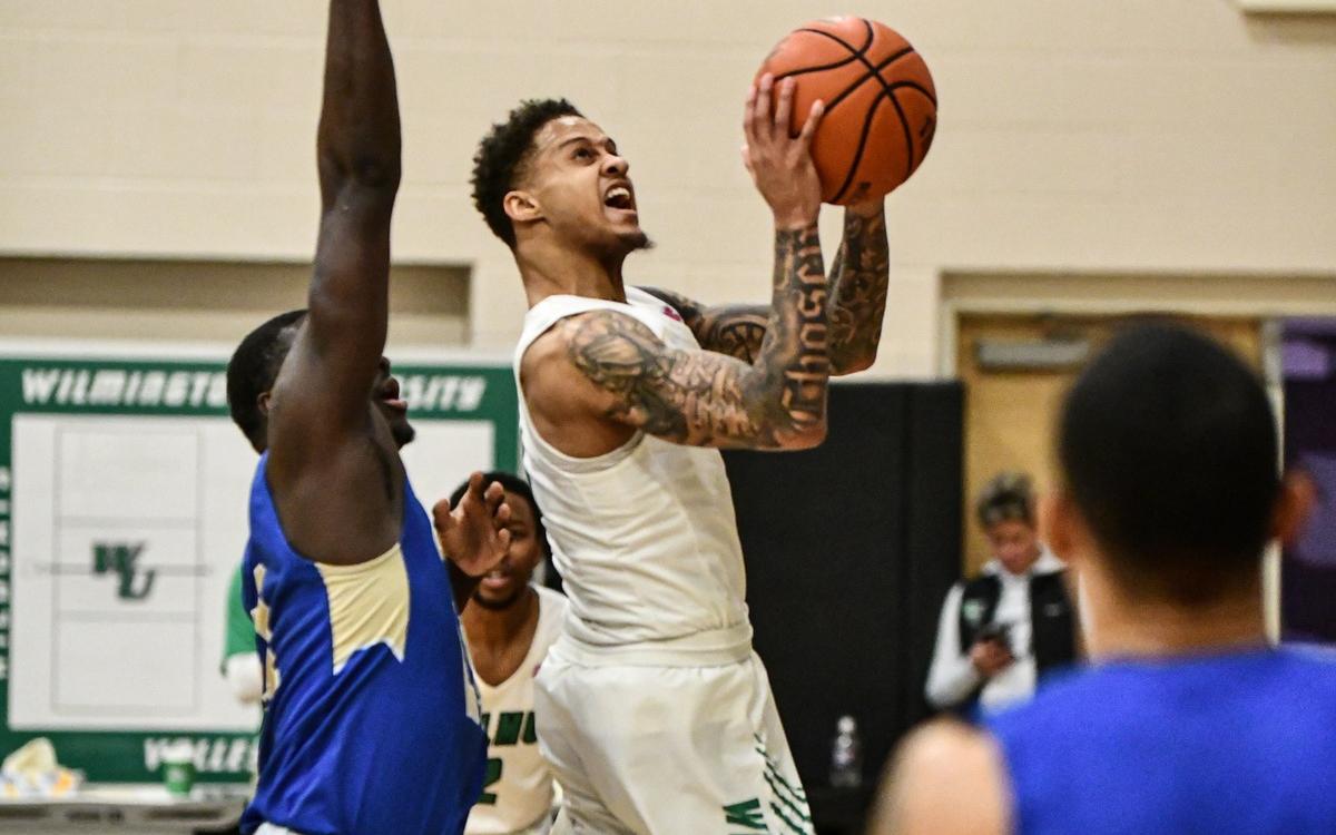 File photo of Jermaine Head who scored 33 points and added seven assists at Chestnut Hill. Copyright 2020; Wilmington University. All rights reserved. Photo by Gavin Bethell. January 8, 2020 vs. Georgian Court.