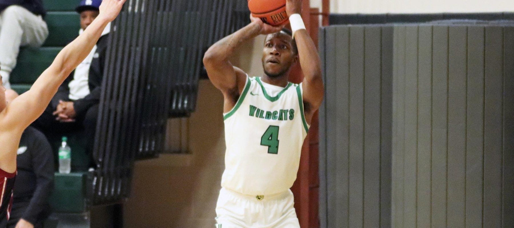 File photo of Taalib Holloman who scored 17 points at Pace. Copyright 2023; Wilmington University. All rights reserved. Photo by Dan Lauletta. November 22, 2023 vs. Molloy