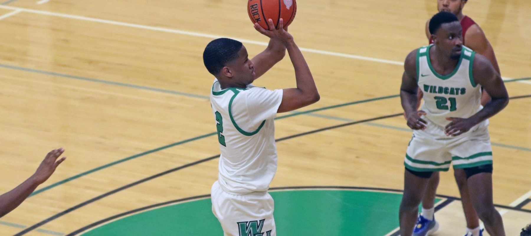 File photo of Brycen Williams who came off the bench to score 11 points with three three-pointers against Kutztown. Copyright 2023; Wilmington University. All rights reserved. Photo by Dan Lauletta. November 22, 2023 vs. Molloy