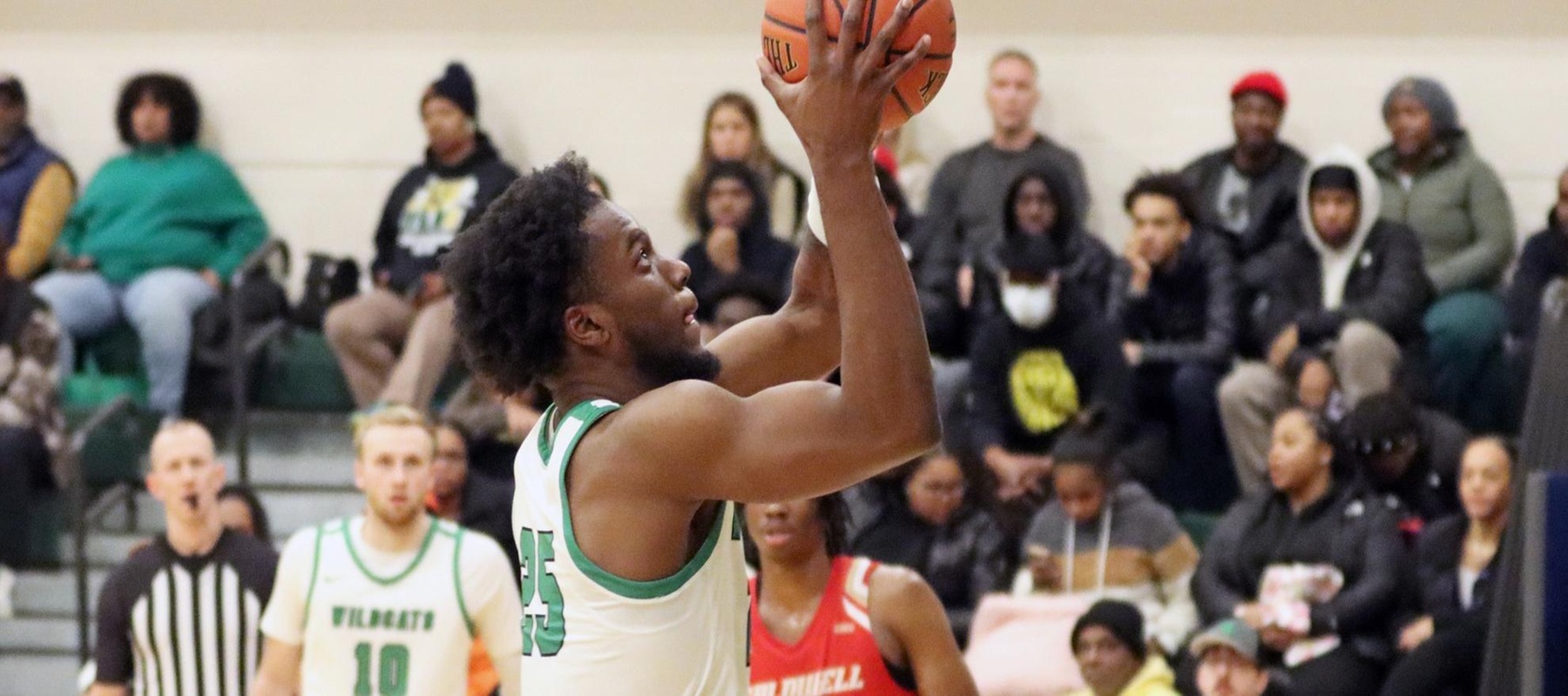 File photo of Nalik Veasley who had a double-double with 14 points and 10 rebounds at Bloomfield. Copyright 2024; Wilmington University. All rights reserved. Photo by Dan Lauletta. January 6, 2024 vs. Caldwell.