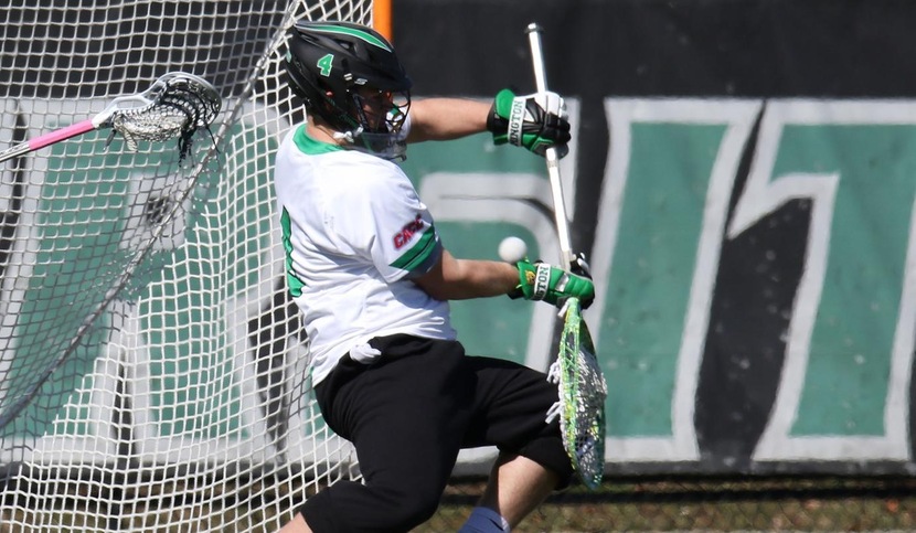 Copyright 2018; Wilmington University. All rights reserved. File photo of Noah Given who made 23 saves at Chowan. Photo by Frank Stallworth. March 4, 2018 vs. Assumption.