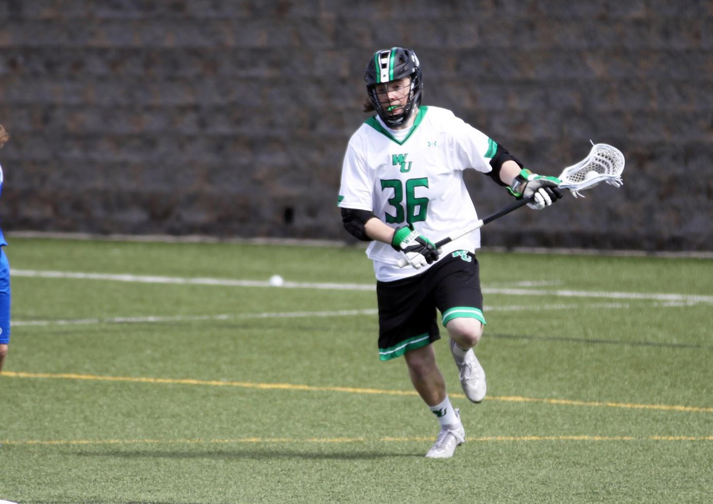 Copyright 2019; Wilmington University. All rights reserved. File Photo of Ralph Ruggiero who led the Wildcats with three goals and two assists at Walsh. Photo by Katlynne Tubo. March 13, 2019 vs. Chowan.