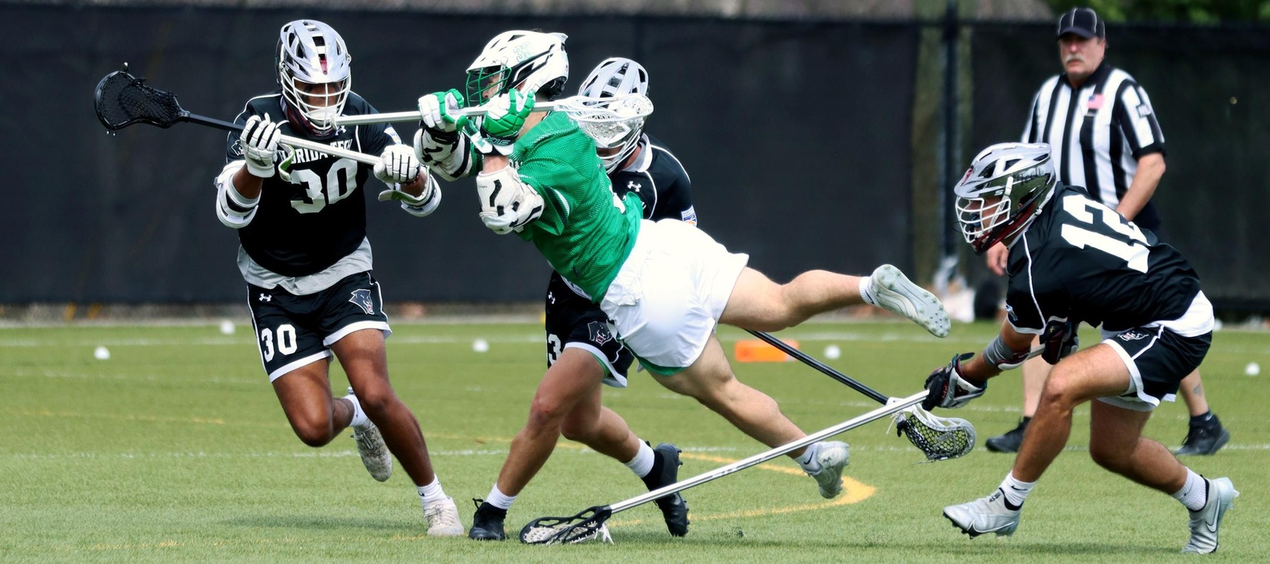 Photo of Giovanni Marino scoring one of his three goals against No. 15 Florida Tech on Monday. Copyright 2022; Wilmington University. All rights reserved. Photo by Mitchell Coll