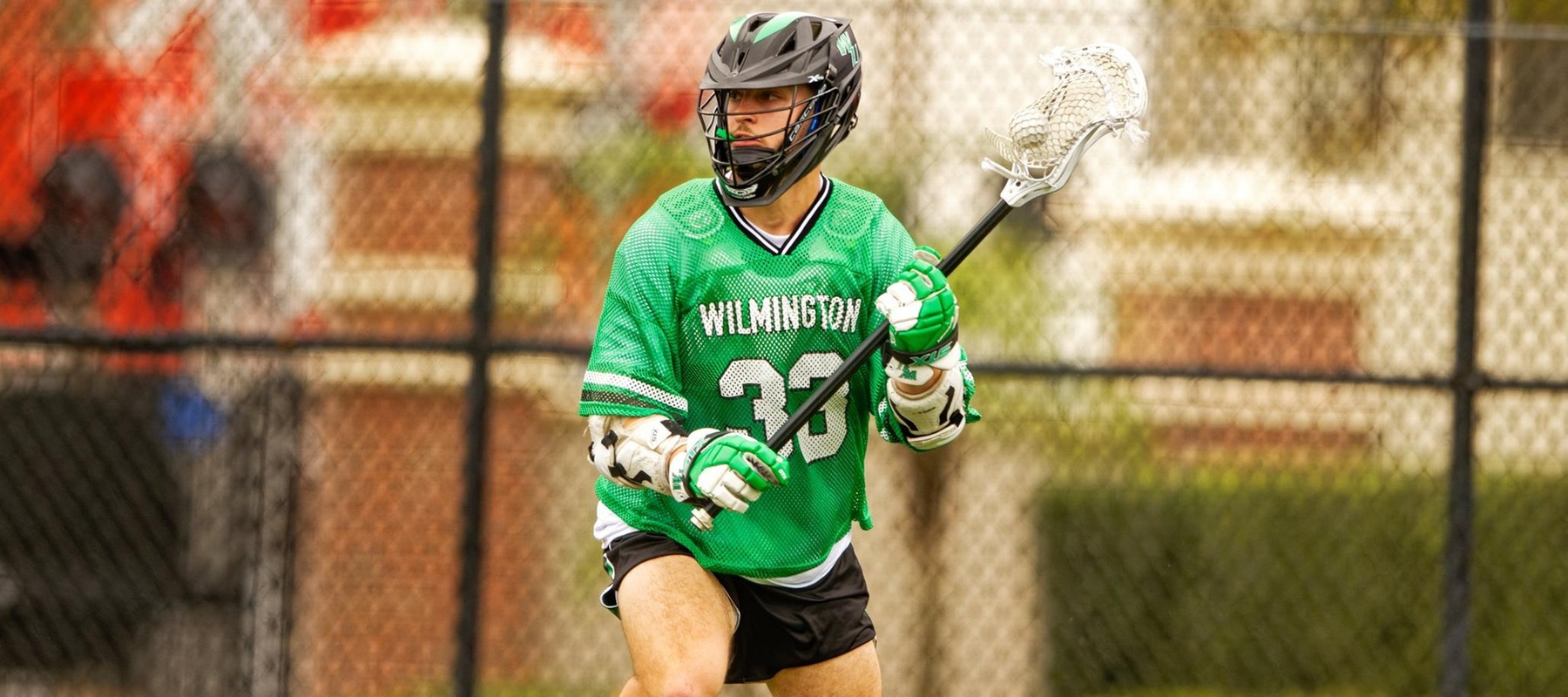 File photo of Giovanni Marino who became the program's second 100-goal scorer on Tuesday at GCU. Copyright 2023; Wilmington University. All rights reserved. Photo by Todd Montgomery. February 11, 2023 at Tampa.