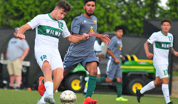 Copyright 2017; Wilmington University. All rights reserved. File photo of Ben Jordan against Felician, taken by Luis Rivera.