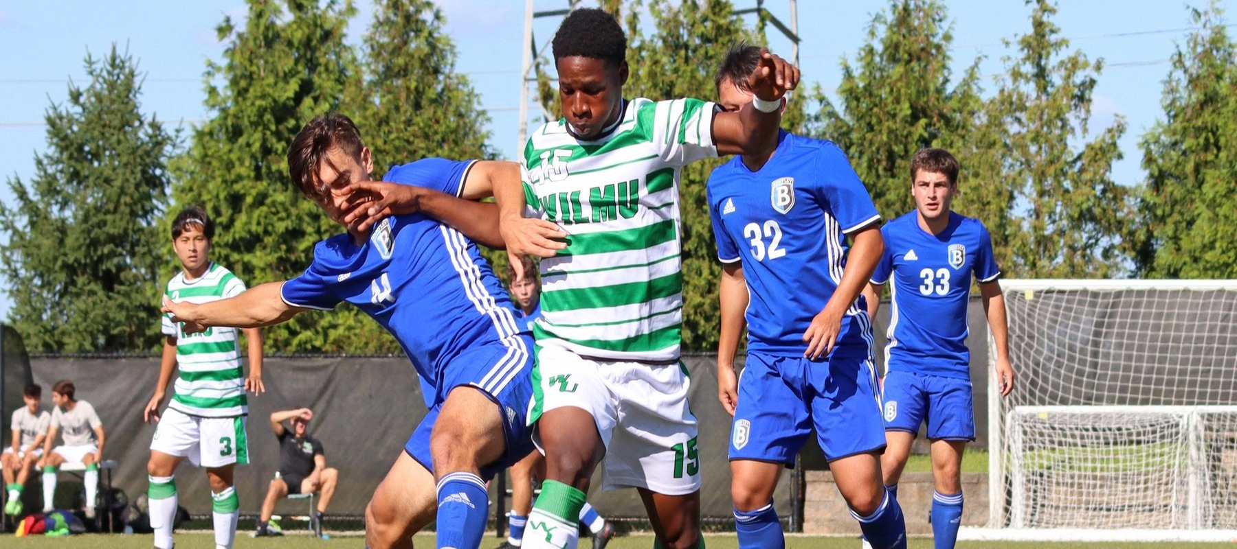 Photo of Richard Thompson who assisted on two goals in his Wildcat debut. Copyright 2021; Wilmington University. All rights reserved. Photo by Trudy Spence