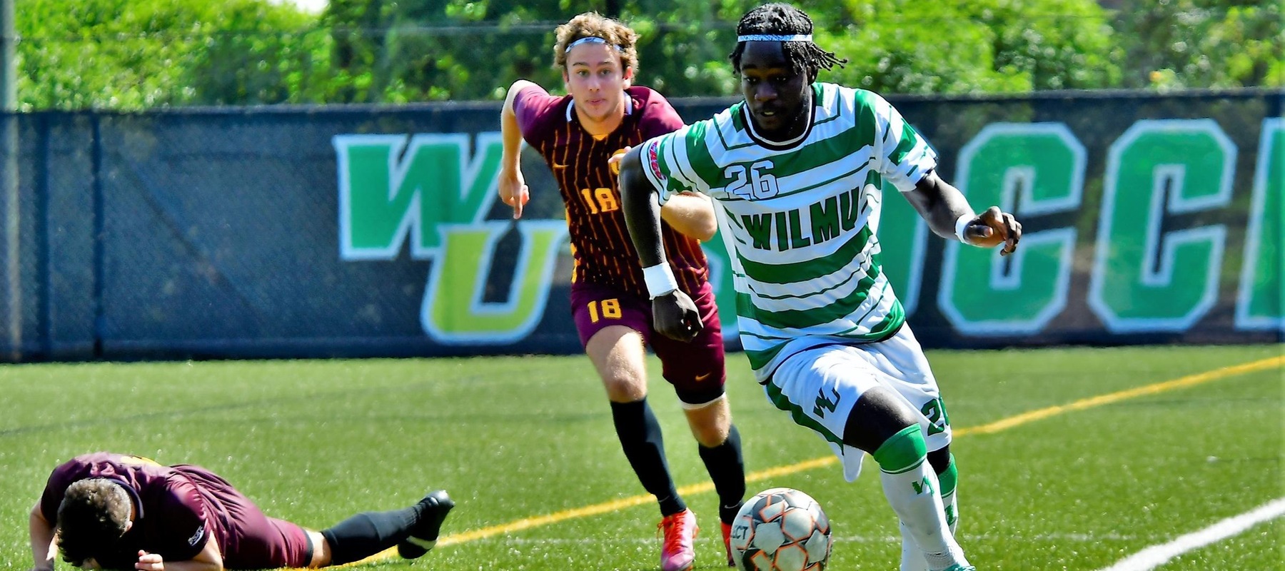 File photo of Hakim Williams who scored in the 99th minute to win it for the Wildcats at Millersville, 2-1. Copyright 2021; Wilmington University. All rights reserved. Photo by James Jones. September 18 vs. Gannon.