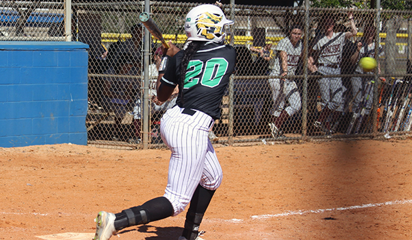 Copyright 2017; Wilmington University. All rights reserved. Photo of Rosa'Lynn Burton who went 2-for-3 against Concord, taken by WU Softball.