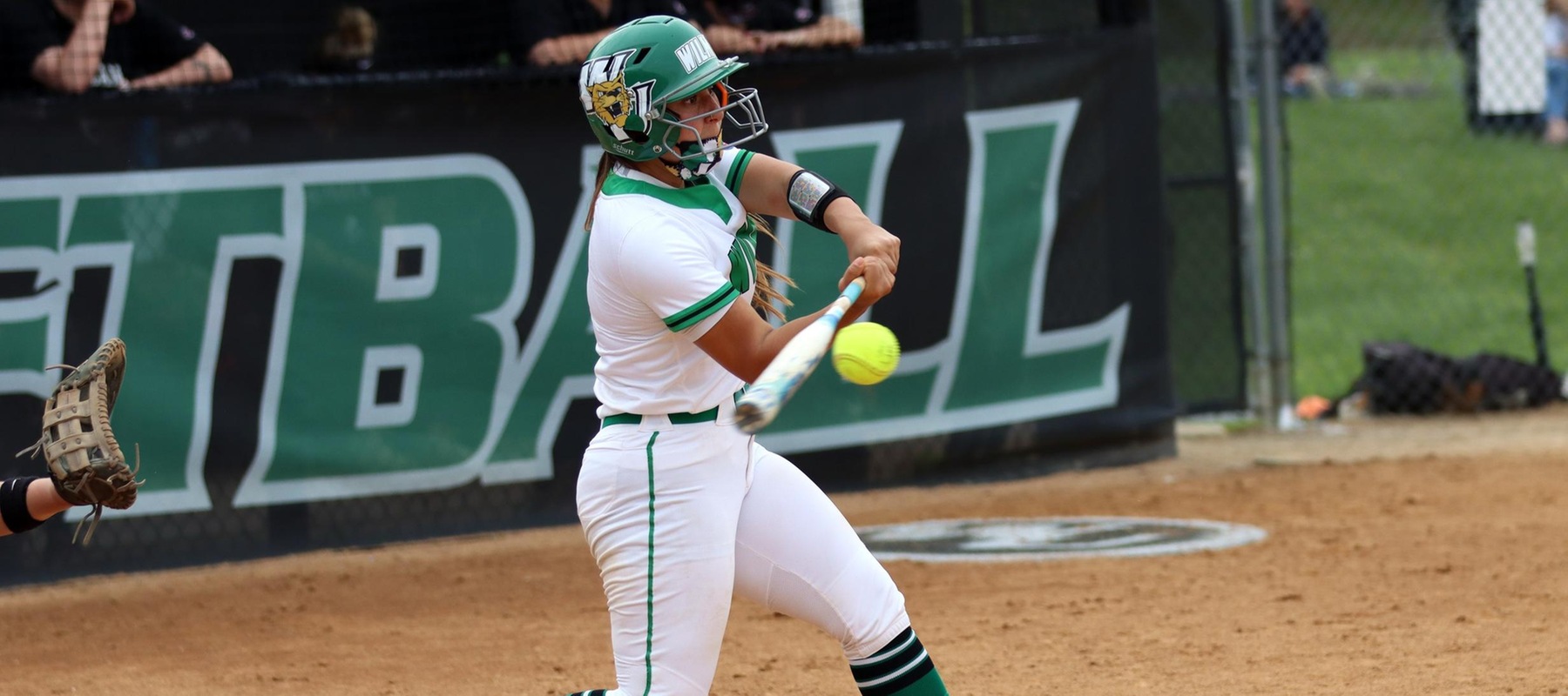 File photo of Annie Davila who hit two homers and had five RBI in game one at Concordia. Copyright 2021; Wilmington University. All rights reserved. Photo by Erin Harvey.