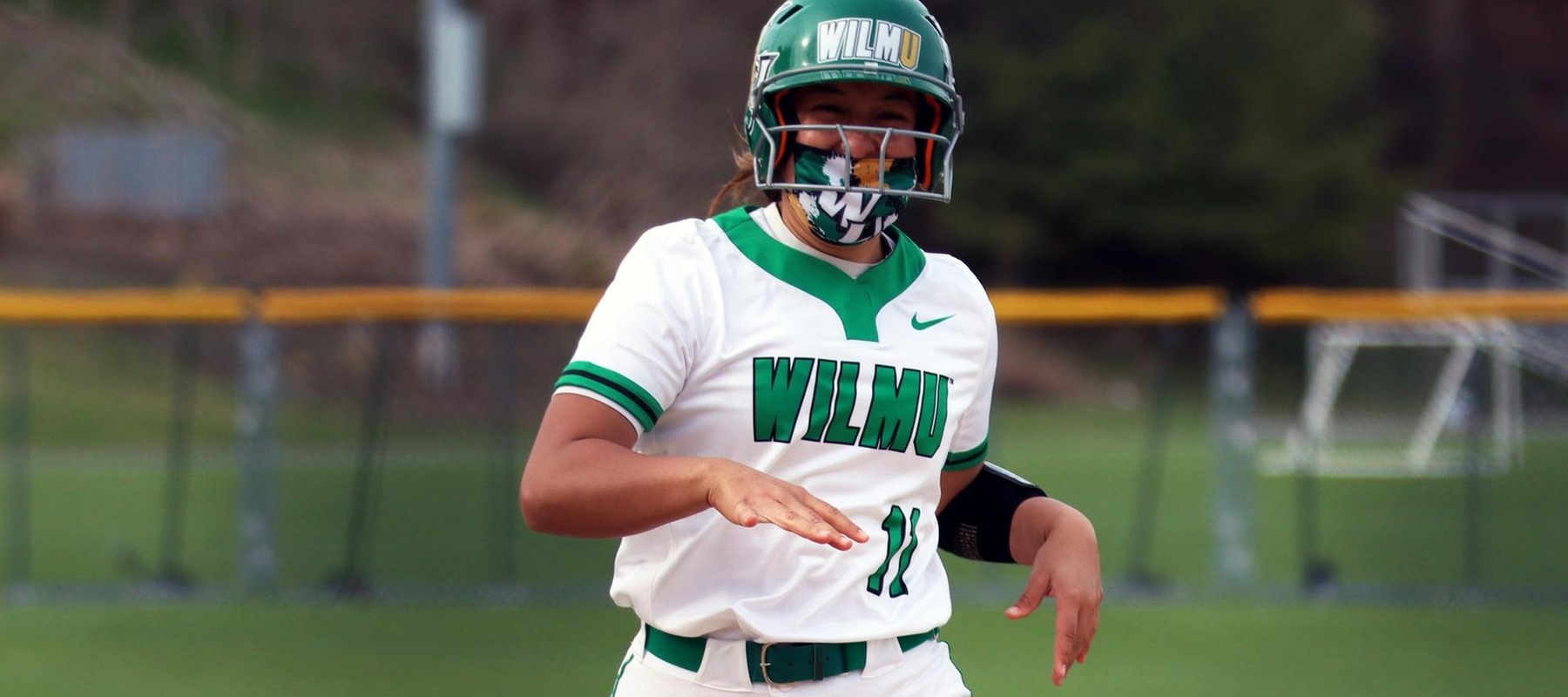 File Photo of Annie Davila trotting home following a homer at Felician. Copyright 2021; Wilmington University. All rights reserved. Photo by Dan Lauletta. March 27, 2021 at Felician.