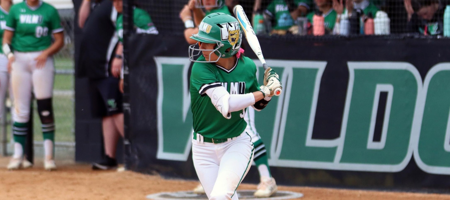 File photo of Lexi Moore who went 3-for-4 with a double in game two against Kutztown. Copyright 2022; Wilmington University. All rights reserved. Photo by Dan Lauletta. March 31, 2022 vs. Felician.