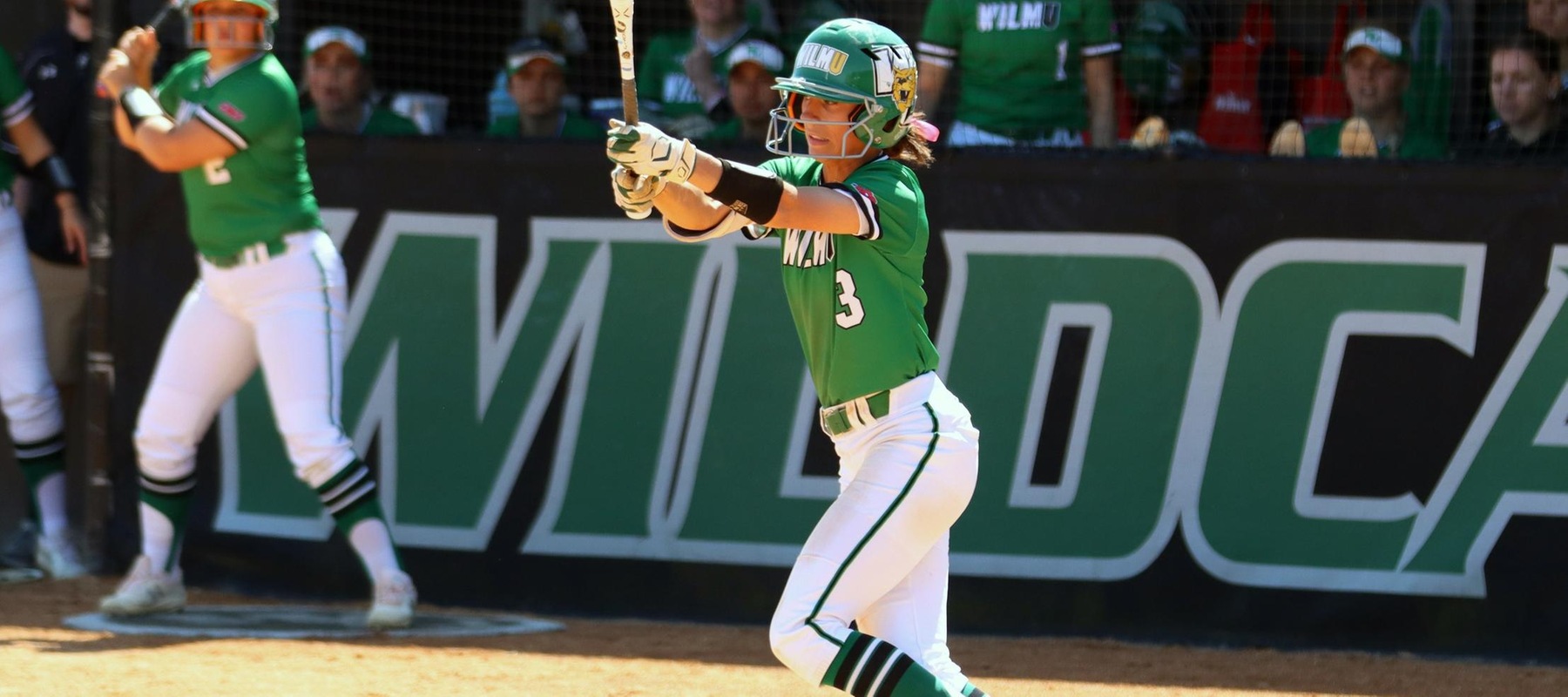 File photo of Lexi Moore who went 5-for-7 with 4 runs scored at Caldwell. Copyright 2022; Wilmington University. All rights reserved. Photo by Dan Lauletta. April 15, 2022 vs. Post.