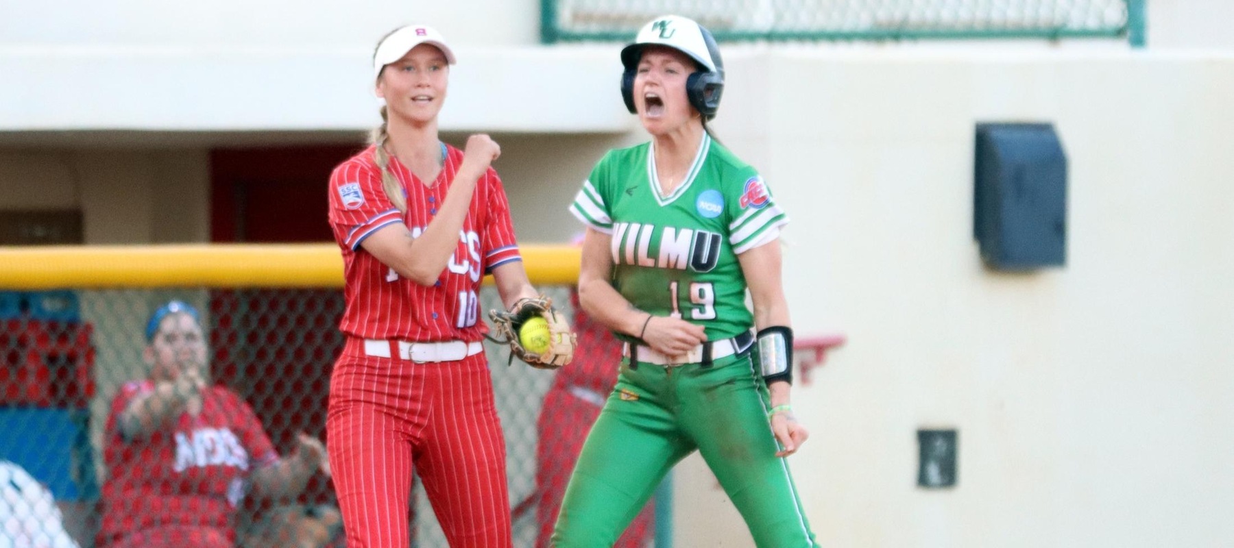 Photo of Taylor Gillis following her three-run triple in game one at Florida Southern. She went 4-for-5 with a triple, three RBI, and two runs scored in the doubleheader. Copyright 2024; Wilmington University, All rights reserved. Photo by Erin Harvey. February 27, 2024 at Florida Southern.