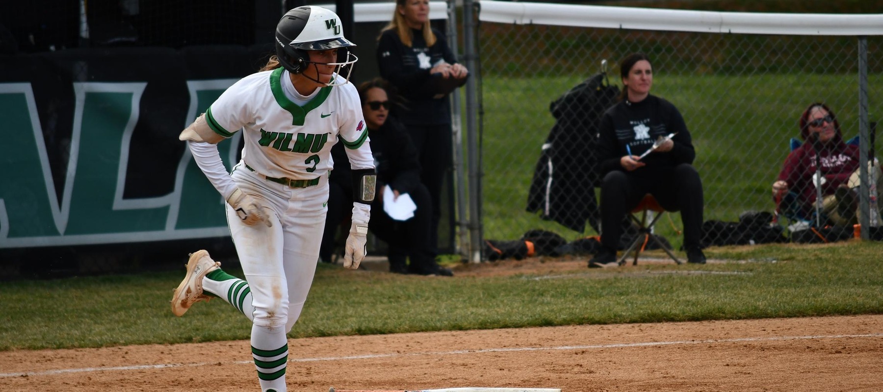 File photo of Lexi Moore who reached the 200-hit and 100-stolen base milestones on Tuesday at West Chester. Copyright 2024; Wilmington University. All rights reserved. Photo by Alea Javorowsky. April 7, 2024 vs. Molloy.
