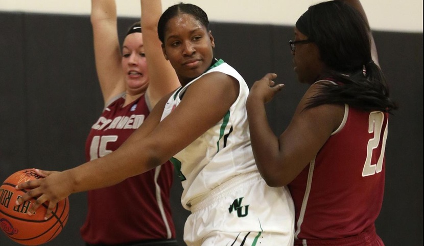 Copyright 2017; Wilmington University. All rights reserved. File photo of Nyree Grant, taken by Frank Stallworth. December 17, 2017 vs. Lock Haven.