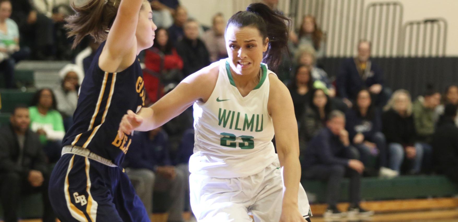 Copyright 2018; Wilmington University. All rights reserved. File photo of Macy Robinson who scored 17 points and added 15 rebounds in the win at Holy Family. Photo by Frank Stallworth. December 8, 2018 vs. Goldey-Beacom.