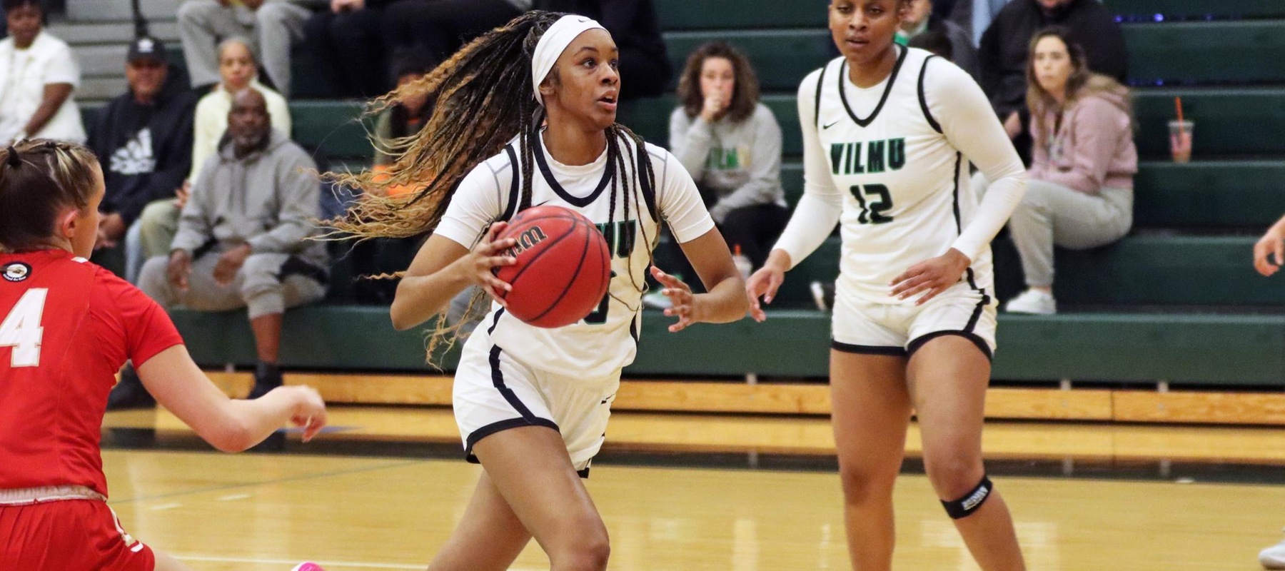 File photo of Trinity Brittingham who had 13 points against Bridgeport. Copyright 2024; Wilmington University. All rights reserved. Photo by Dan Lauletta. January 6, 2024 vs. Caldwell.
