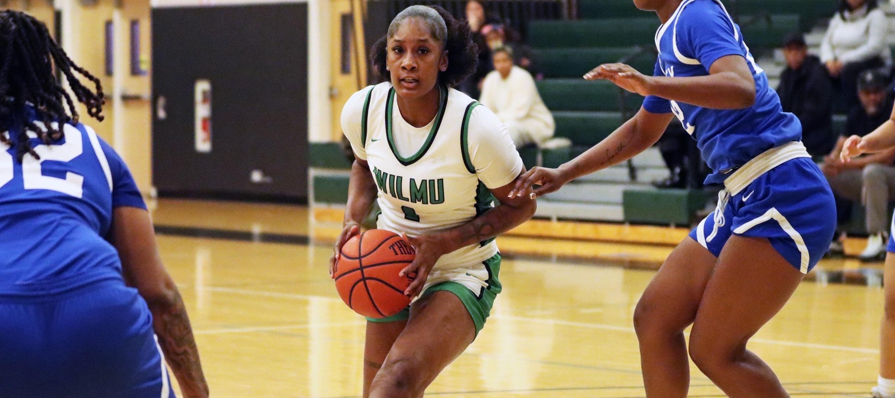 File photo of Daja Claiborne who had eight points and five rebounds at Bridgeport. Copyright 2024; Wilmington University. All rights reserved. Photo by Dan Lauletta. December 11, 2024 vs. Cheyney.