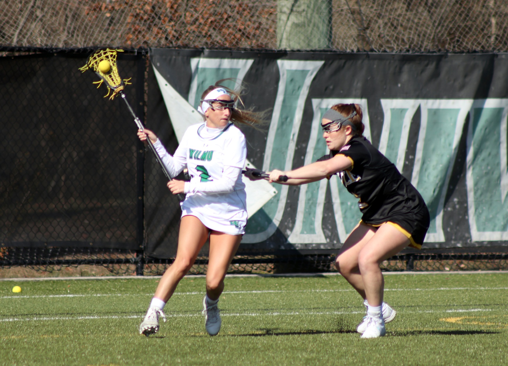 File photo of Taylor Lambeth who scored two goals at No. 9 Rollins. Copyright 2020. Wilmington University. All rights reserved. Photo by Laura Gil. February 22, 2020 vs. Millersville.