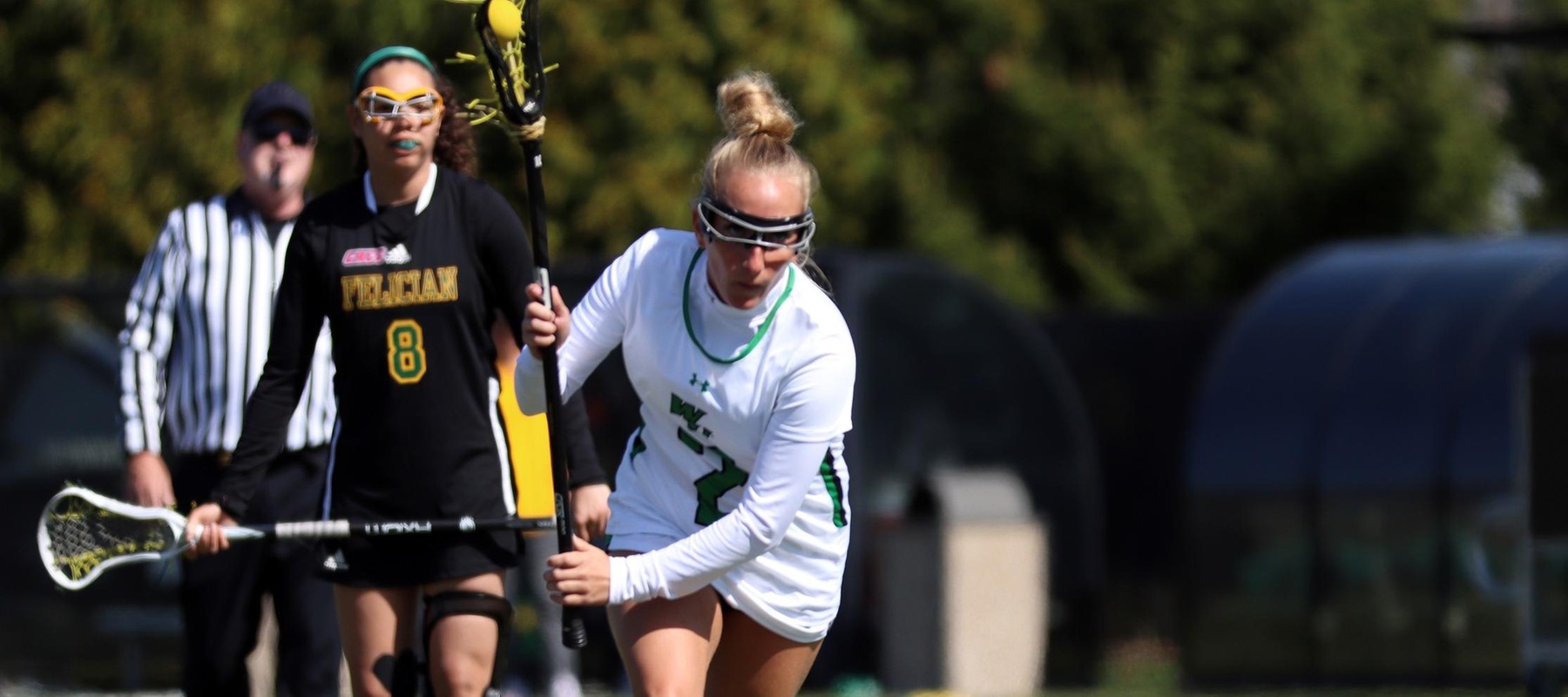 File photo of Taylor Lambeth who led the Wildcats with five goals and four assists at Holy Family. Copyright 2022; Wilmington University. All rights reserved. Photo by Dan Lauletta. April 2, 2022 vs. Felician.