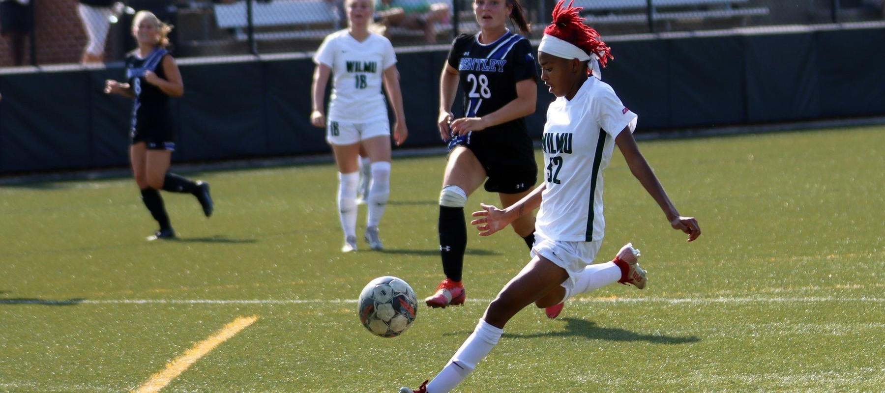 File photo of Jhanae Colston who scored the game-winner in the 81st minute at Molloy. Copyright 2022; Wilmington University. All rights reserved. Photo by Dan Lauletta.