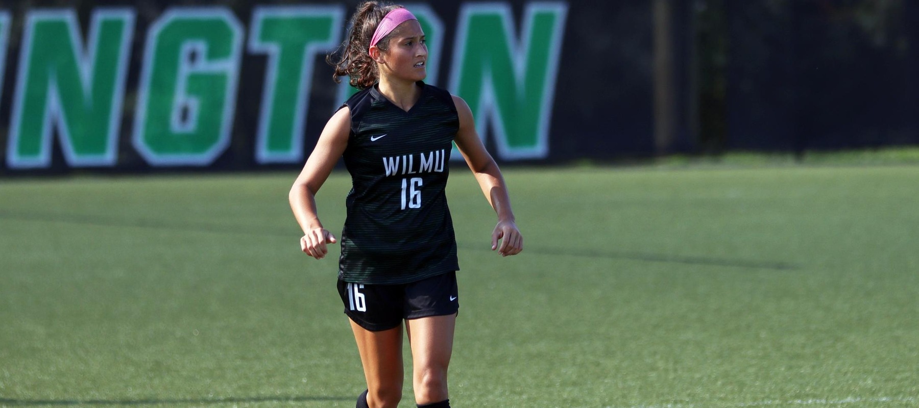 File photo of Kailynn Ortiz who scored the game-winner in the 86th minute at Alliance. Copyright 2022; Wilmington University. All rights reserved. Photo by Dan Lauletta. August 28, 2022 vs. Adelphi.
