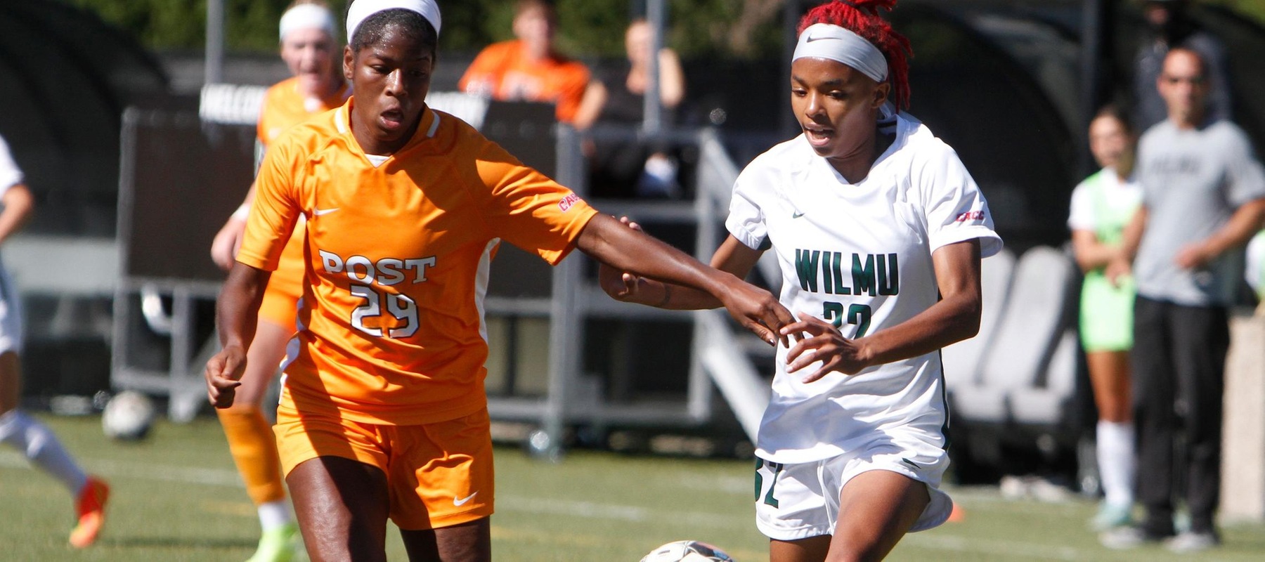 File photo of Jhanae Colston who had a shot on goal against Jefferson. Wilmington University vs Post University during their NCAA women's soccer match at the Wilmington University sports complex in Newark, Delaware, September 24, 2022. Photo by Tim Shaffer