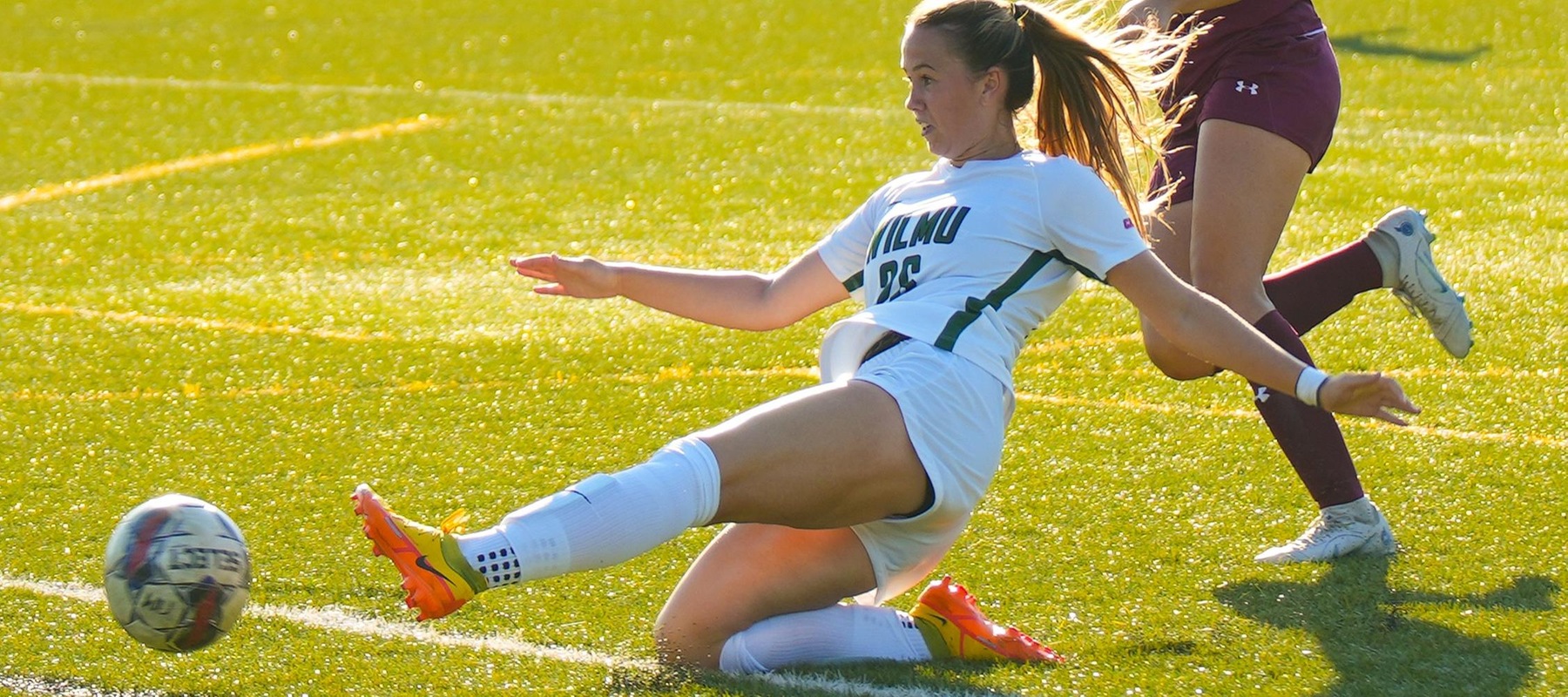 Wilmington University’s Brianna Wons ties the game, 1-1, with her first goal as a Wildcat during their NCAA Women’s Soccer Match at the Wilmington University Sports complex in Newark, Delaware, September 13, 2023 

Photo by Giovanni Badalamenti